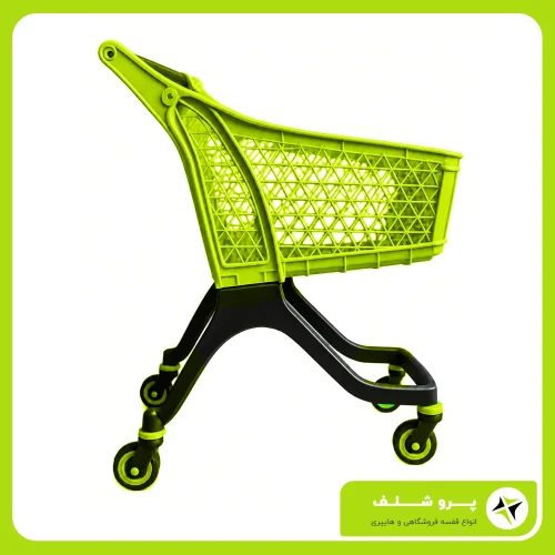 چرخ خرید پلی کربنات در دو سایز 100 و 130 لیتری دارای چرخ های سایلنت مدل کارما